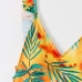 6Beach Printed Backless V Neck Women Swimsuits