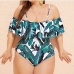 1Botanic Printed Off Shoulder One Piece Bathing Suit