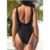 4Bronzing Patchwork Cut Out Swimsuits For Women