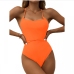 6Crisscross Back Spaghetti Strap One Piece Bikini