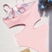 6Cut-out Solid One Piece Swimsuit