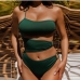 14Hollow Out Patch One Piece Swimsuit Women