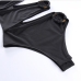 10Hollow Out Patch One Piece Swimsuit Women