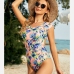 4Hollow Out Sleeveless Floral One-Piece Swimsuits