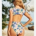 5Hollow Out Sleeveless Floral One-Piece Swimsuits