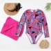 7Long Sleeve One-Piece Swimsuit With Skirt Set