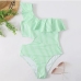 7One Shoulder Ruffles Cut Out One-Piece Swimsuit