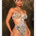 9Plus Size Leopard Print One Piece Swimsuit