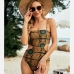 1Printed Hollow Out  Camisole Swimsuits For Women