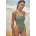 1Seductive Plain Open Back One Piece Swimwear