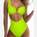 12Sexy Cutout Sleeveless One Piece Swimsuit