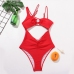 6Sexy Cutout Sleeveless One Piece Swimsuit