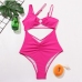 9Sexy Cutout Sleeveless One Piece Swimsuit