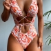 1Sexy Floral Sleeveless One Piece Swimsuit