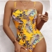 1Sexy Print Sleeveless One Piece Swimsuit For Women