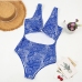 5Sexy Snake Skin Cut Out One-Piece Swimsuit