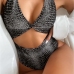 1Sexy Snake Skin Cut Out One-Piece Swimsuit