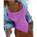 6Sexy U Neck Backless One Piece Swimsuit