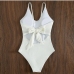 4Simple Pure Color Backless One Piece Swimsuit