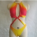 4Summer Gradient Color Plus Size One Piece Swimsuit