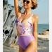 4V Neck Beach Cut Out Sleeveless One-Piece Swimsuits