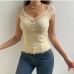 3 Sexy Lace Patchwork V Neck Short Sleeve Blouse