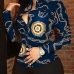 5Popular Print Long Sleeve Blouse For Women