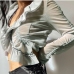 4Sexy Ruffles Cropped Design Long Sleeve Blouse