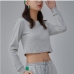 19Casual Fall Solid Crewneck Long Sleeve Cropped Sweatshirts