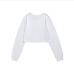 25Casual Fall Solid Crewneck Long Sleeve Cropped Sweatshirts