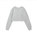 27Casual Fall Solid Crewneck Long Sleeve Cropped Sweatshirts