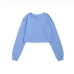 29Casual Fall Solid Crewneck Long Sleeve Cropped Sweatshirts