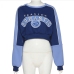 5Casual Letter Print Long Sleeve Cropped Sweatshirt