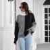 3Turtle Neck Contrast Color Long Sleeve Sweater