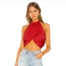 7 Backless Pure Color Pleated Summer Tops For Women