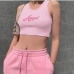 11 Embroidery Letter Cropped Sexy Women Camisole