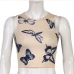 7  Fashion Butterfly Pattern Sleeveless Crop Tank Top