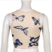 10  Fashion Butterfly Pattern Sleeveless Crop Tank Top