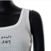 9 Leisure Sleeveless Letter Cropped Tank Top