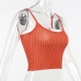 6 Leisure Time Backless Solid Knitting Tank Top