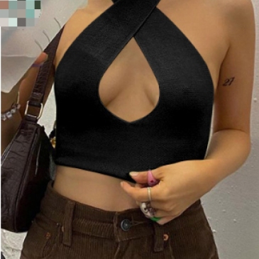  Sexy Halter Backless Cropped Women Tank Top