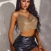 3 Sexy Nightclub Rhinestone Backless Crop Tank Top