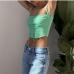 3 Sexy Sleeveless Drawstring Crop Tank Top