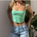 1 Sexy Sleeveless Drawstring Crop Tank Top