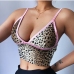 4Alluring Leopard Bandage V Neck Fitted Tank Top