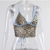 7Alluring Leopard Bandage V Neck Fitted Tank Top