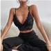 5Black Sexy Lace Crop Tank Top