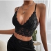 1Black Sexy Lace Crop Tank Top