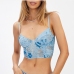 3Blue Printed Ruched Spaghetti Strap Camisoles