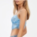 4Blue Printed Ruched Spaghetti Strap Camisoles